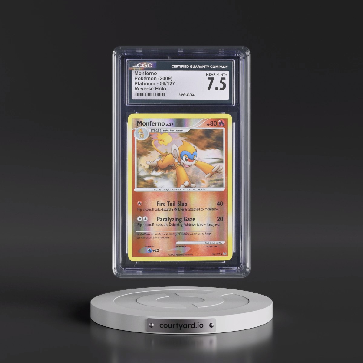 2009 Platinum #56/127 Monferno - Reverse Holo (CGC 7.5 NM+)