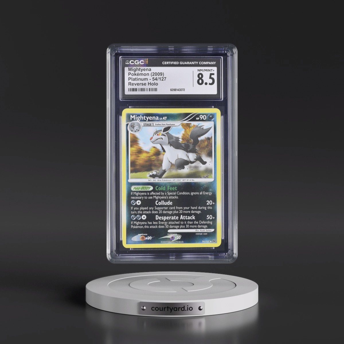 2009 Platinum #54/127 Mightyena - Reverse Holo (CGC 8.5 NM-MT+)