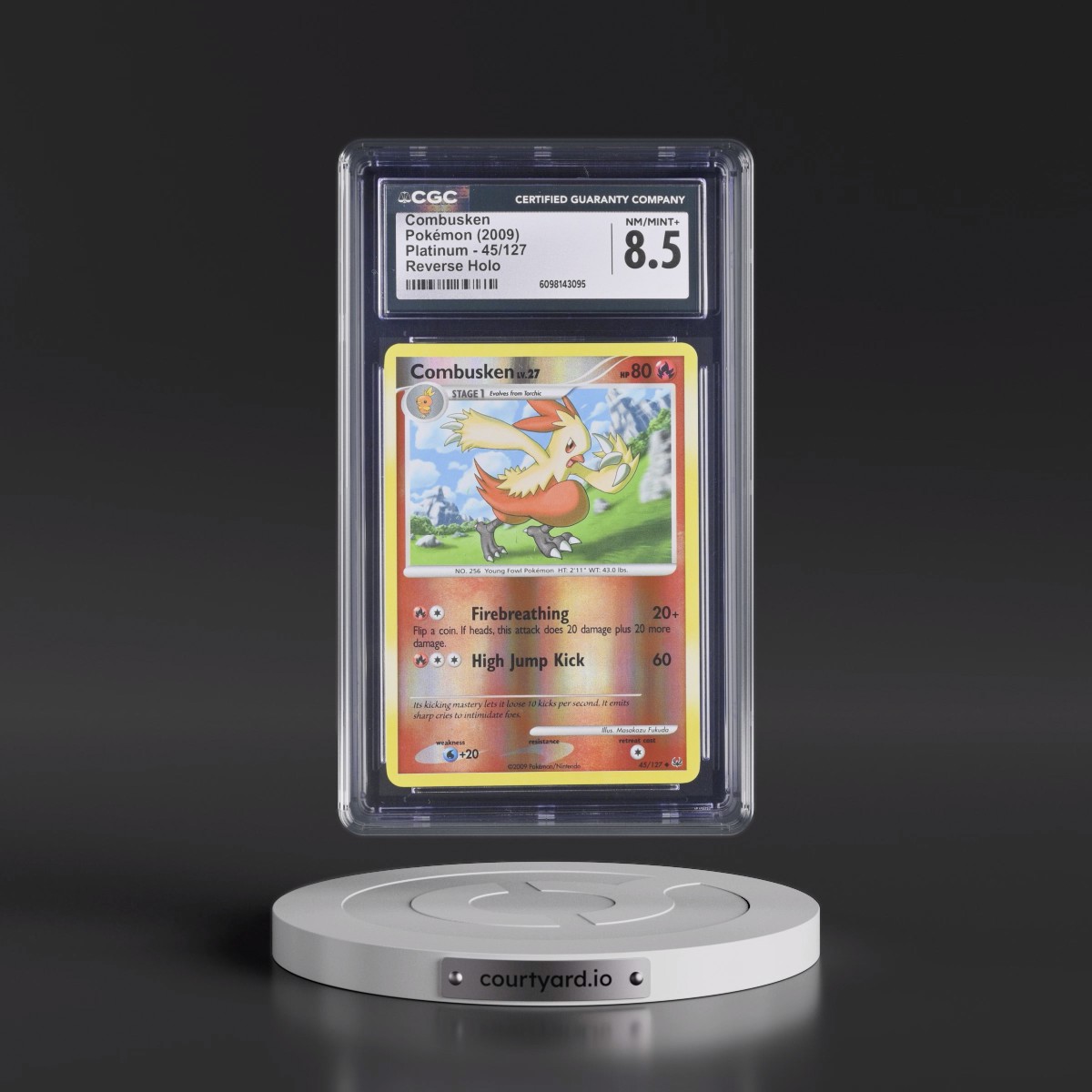 2009 Platinum #45/127 Combusken - Reverse Holo (CGC 8.5 NM-MT+)