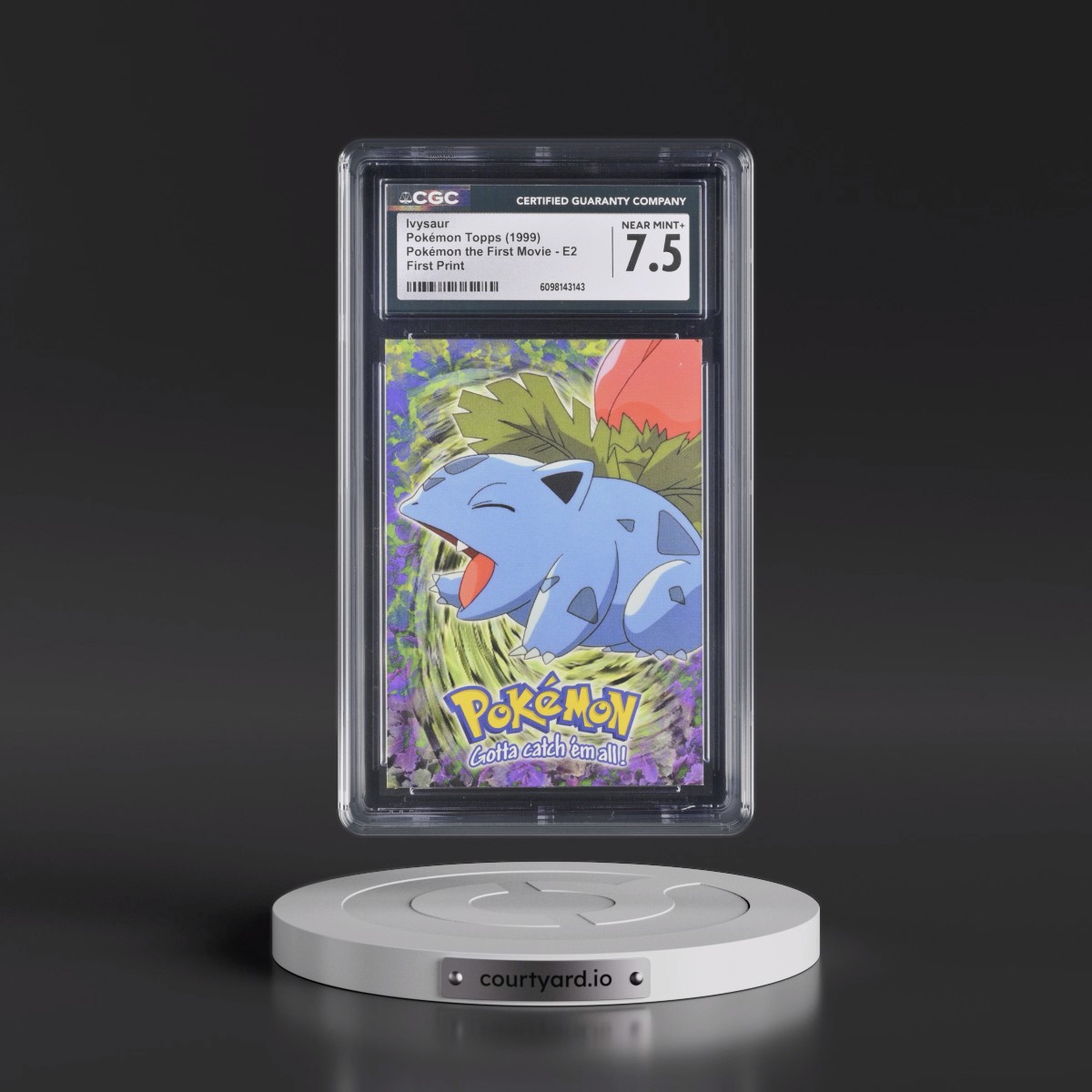 1999 Pokémon the First Movie #E2 Ivysaur - First Print (Blue Topps Logo) (CGC 7.5 NM+)