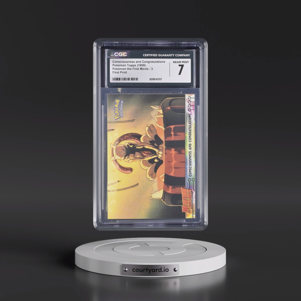 1999 Pokémon the First Movie #3 Consciousness and Congratulations - First Print (Blue Topps Logo) (CGC 7 NM)