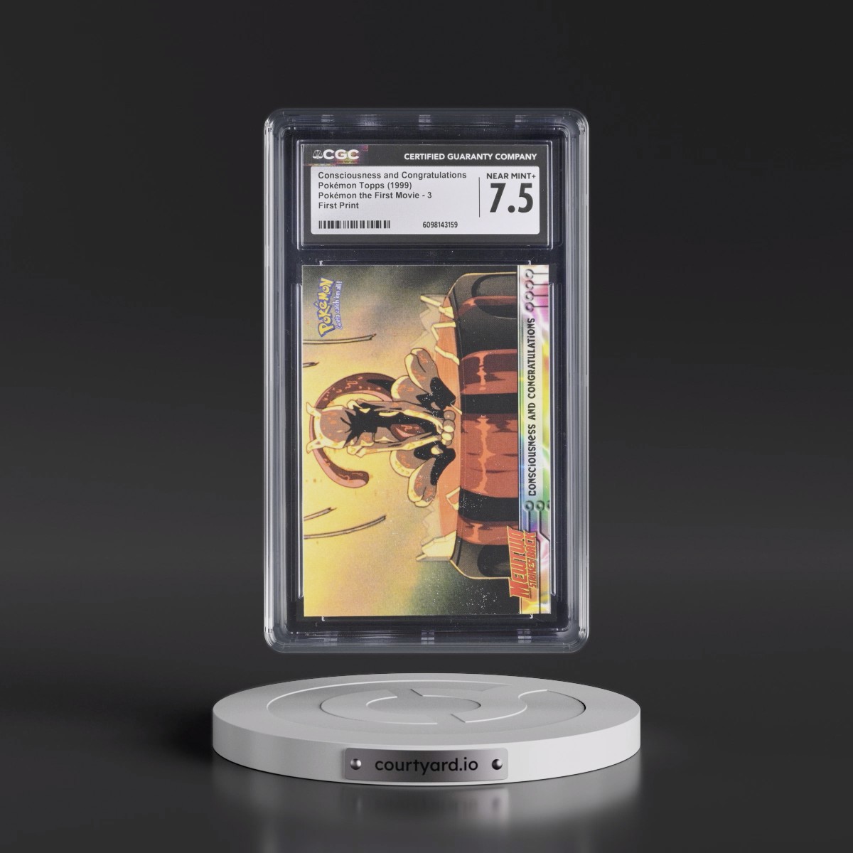 1999 Pokémon the First Movie #3 Consciousness and Congratulations - First Print (Blue Topps Logo) (CGC 7.5 NM+)