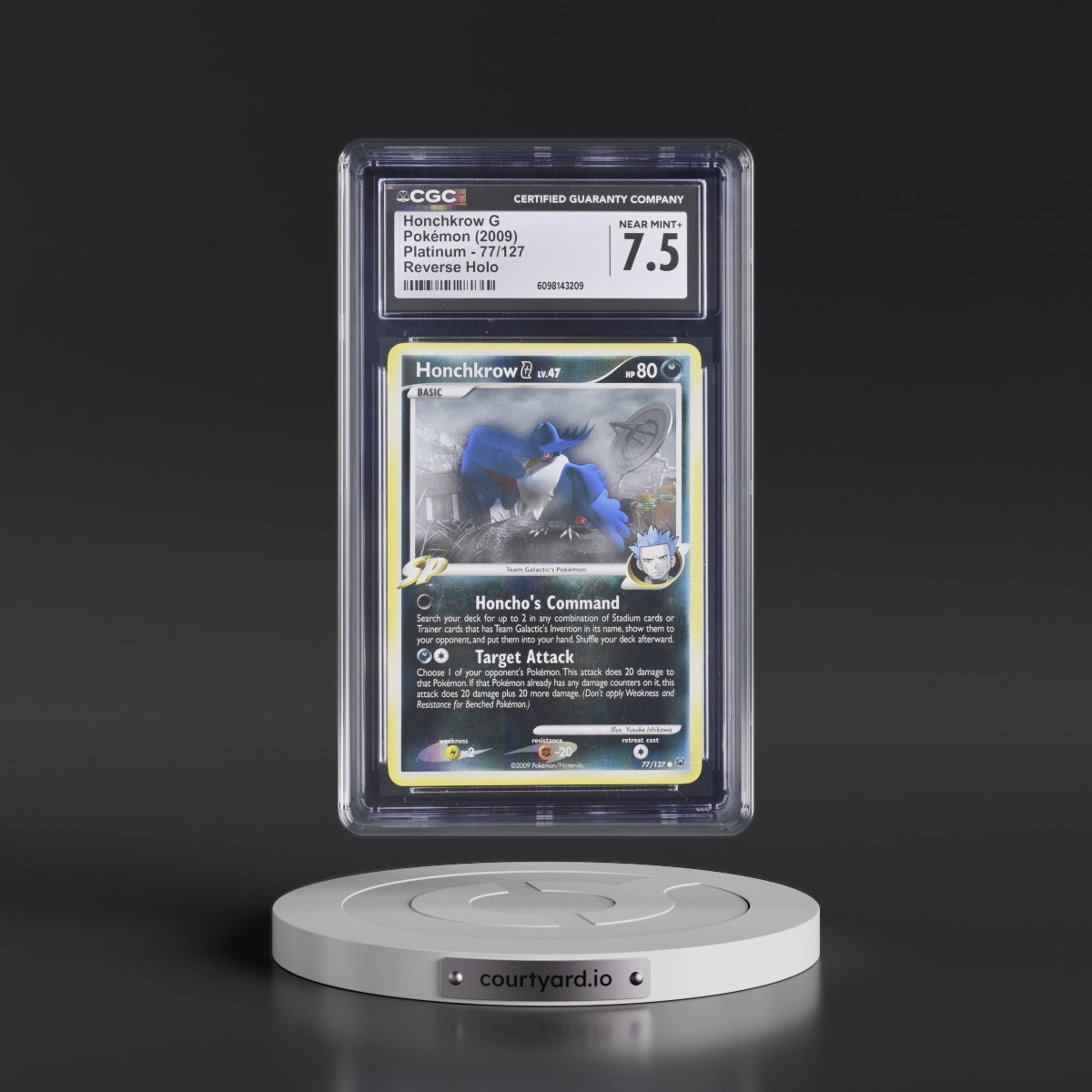 2009 Platinum #77/127 HonchkrowÂ G - Reverse Holo (CGC 7.5 NM+)