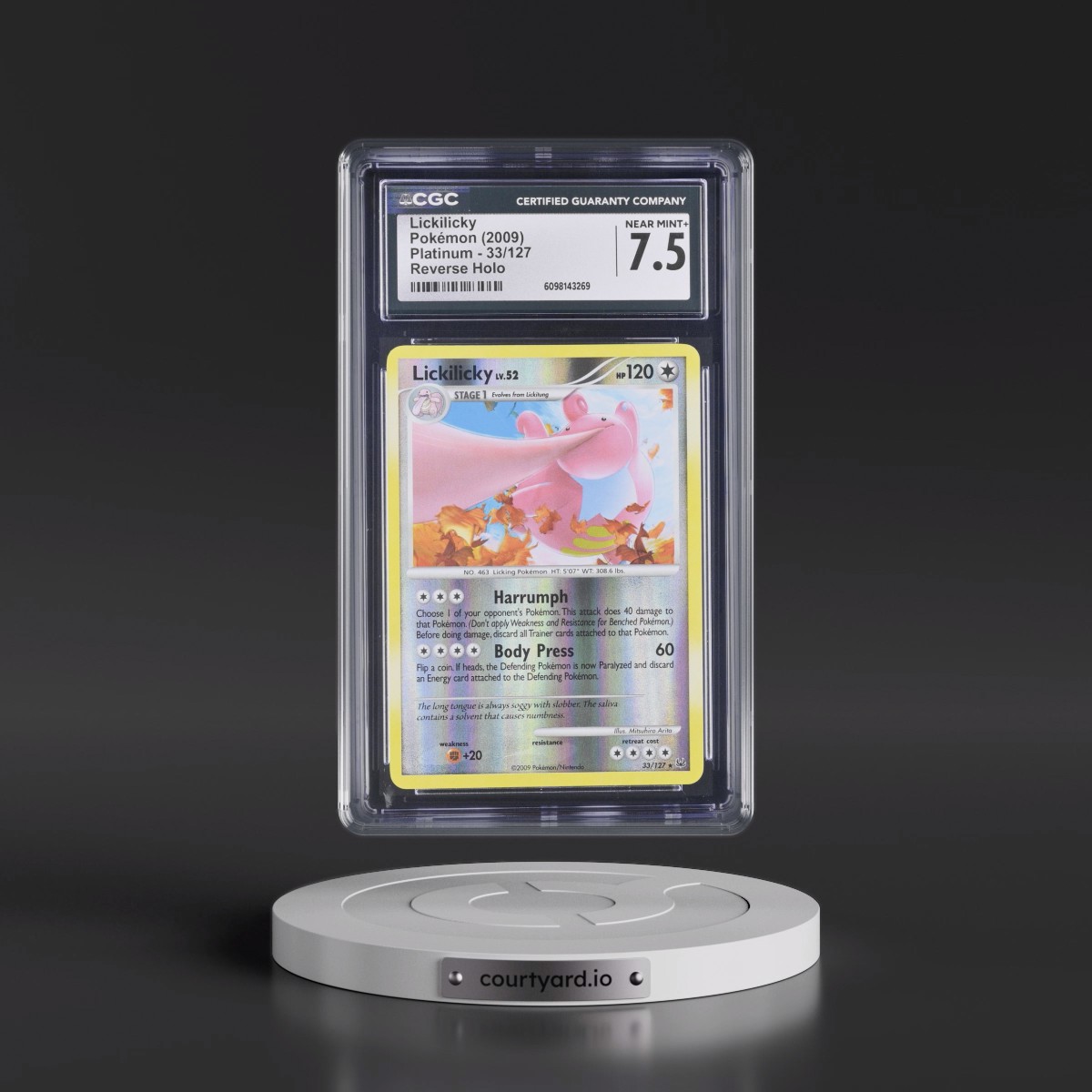 2009 Platinum #33/127 Lickilicky - Reverse Holo (CGC 7.5 NM+)
