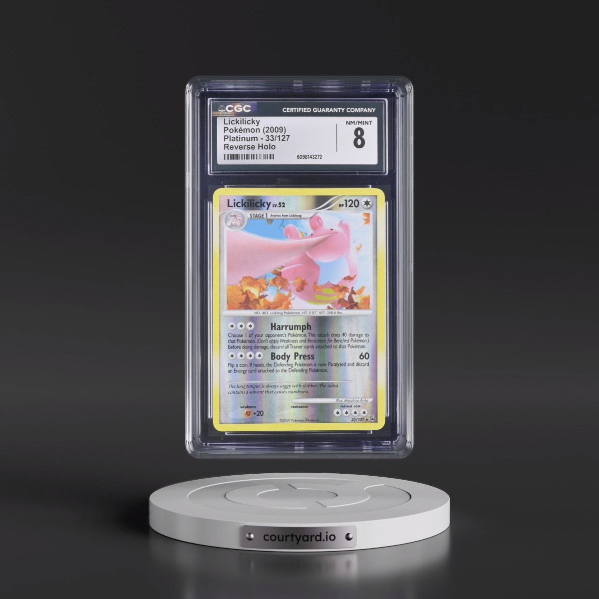 2009 Platinum #33/127 Lickilicky - Reverse Holo (CGC 8 NM-MT)