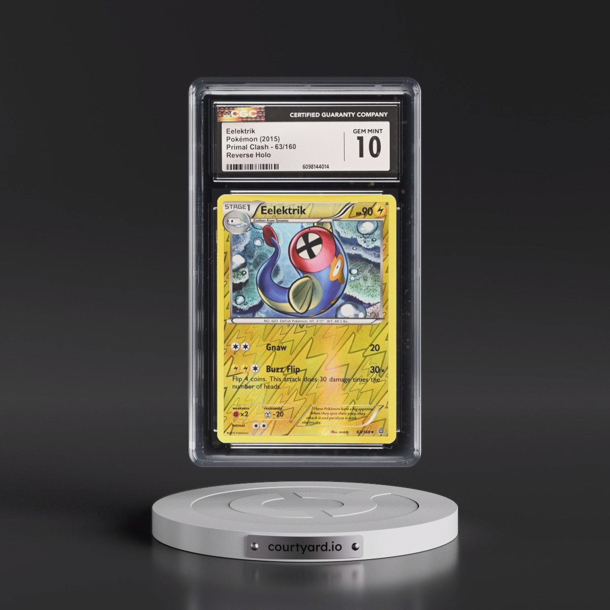 2015 Primal Clash #63/160 Eelektrik - Reverse Holo (CGC 10 GEM MINT)