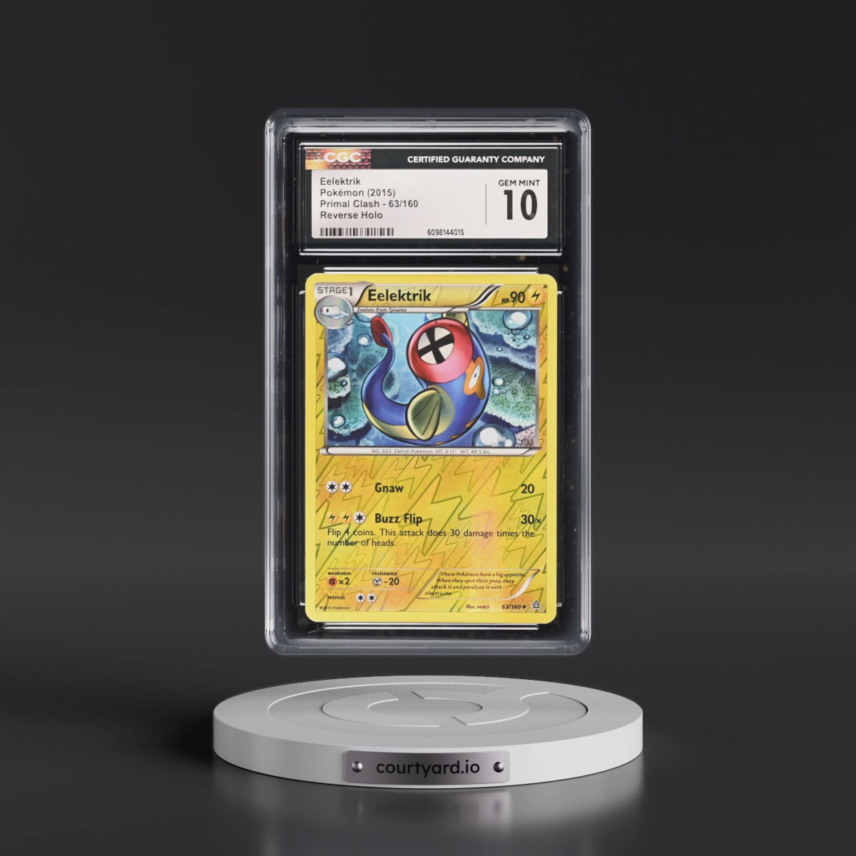 2015 Primal Clash #63/160 Eelektrik - Reverse Holo (CGC 10 GEM MINT)