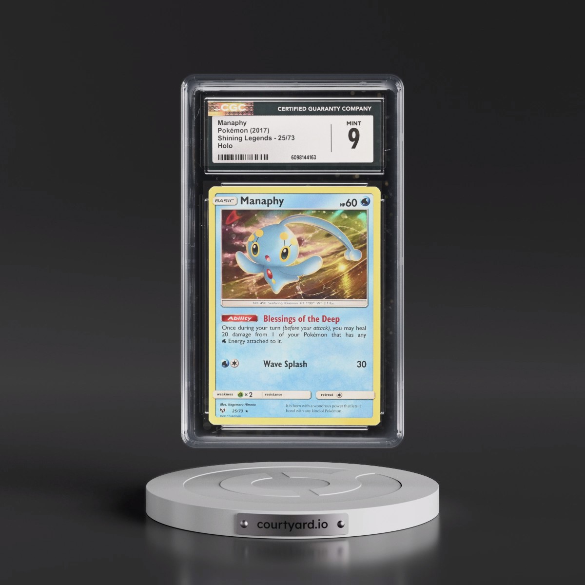 2017 Shining Legends #25/73 Manaphy - Holo (CGC 9 MINT)