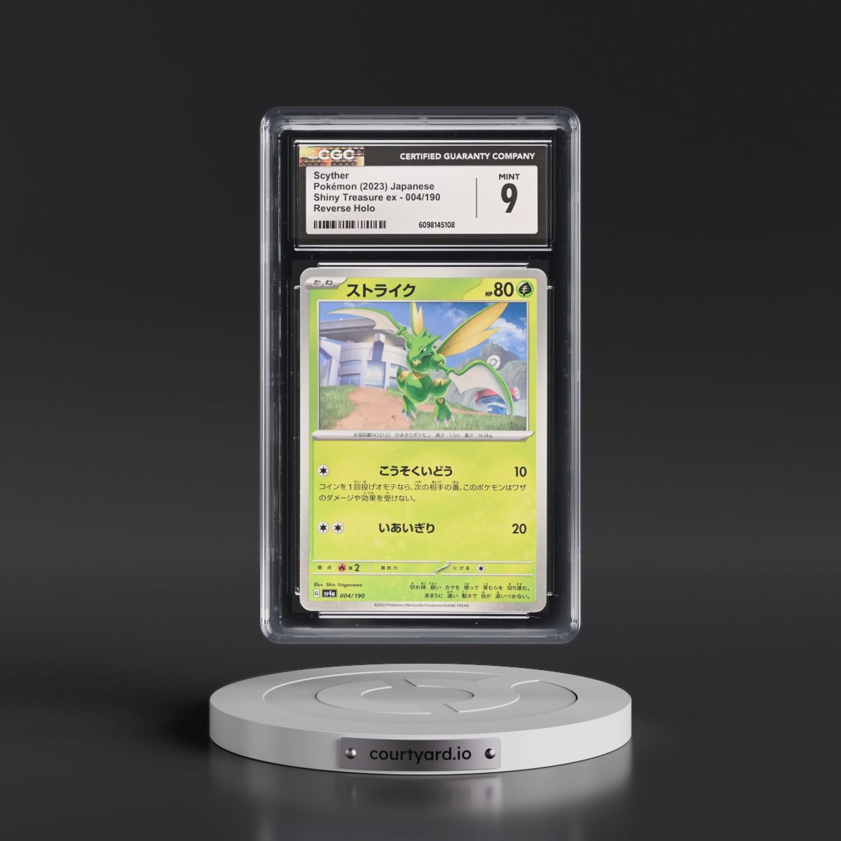 2023 Shiny Treasure ex #004/190 Scyther - Reverse Holo Digitized (CGC 9 MINT)