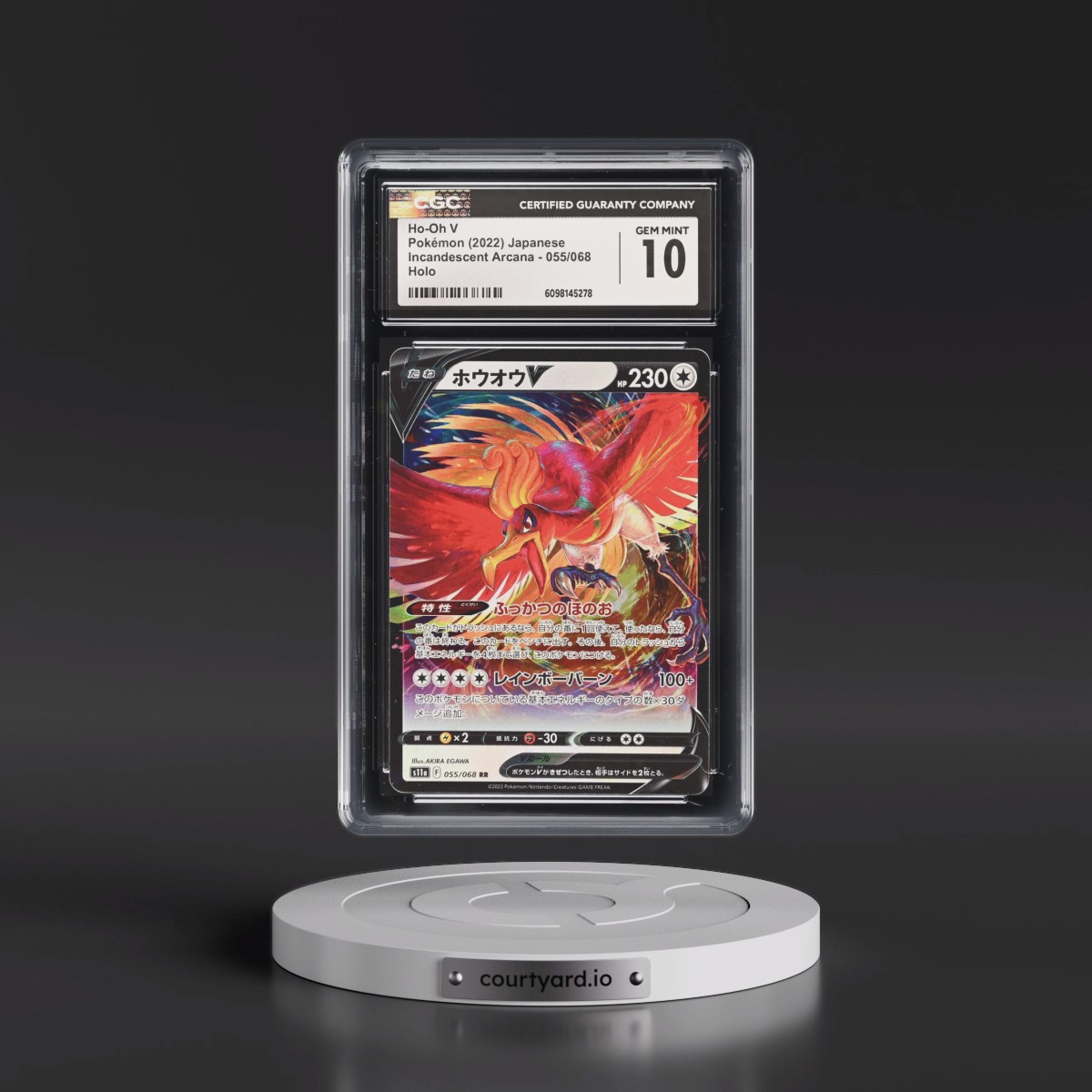 2022 Incandescent Arcana #055/068 Ho-Oh V - Holo (CGC 10 GEM MINT)