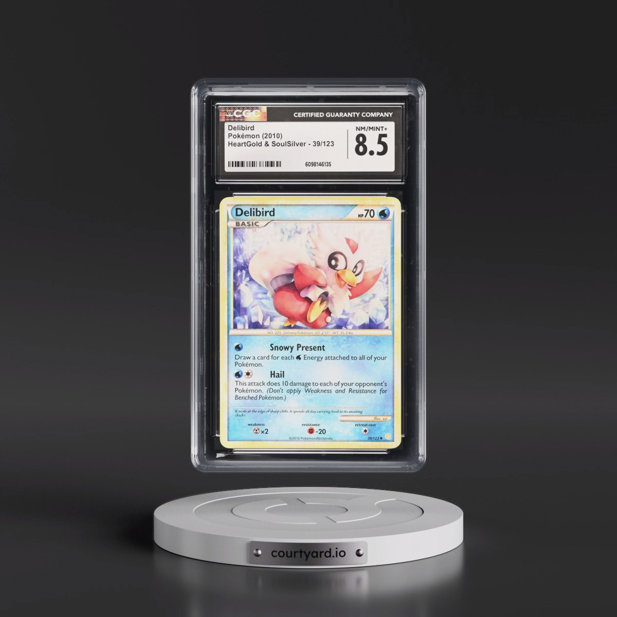 2010 HeartGold & SoulSilver #39/123 Delibird (CGC 8.5 NM-MT+)