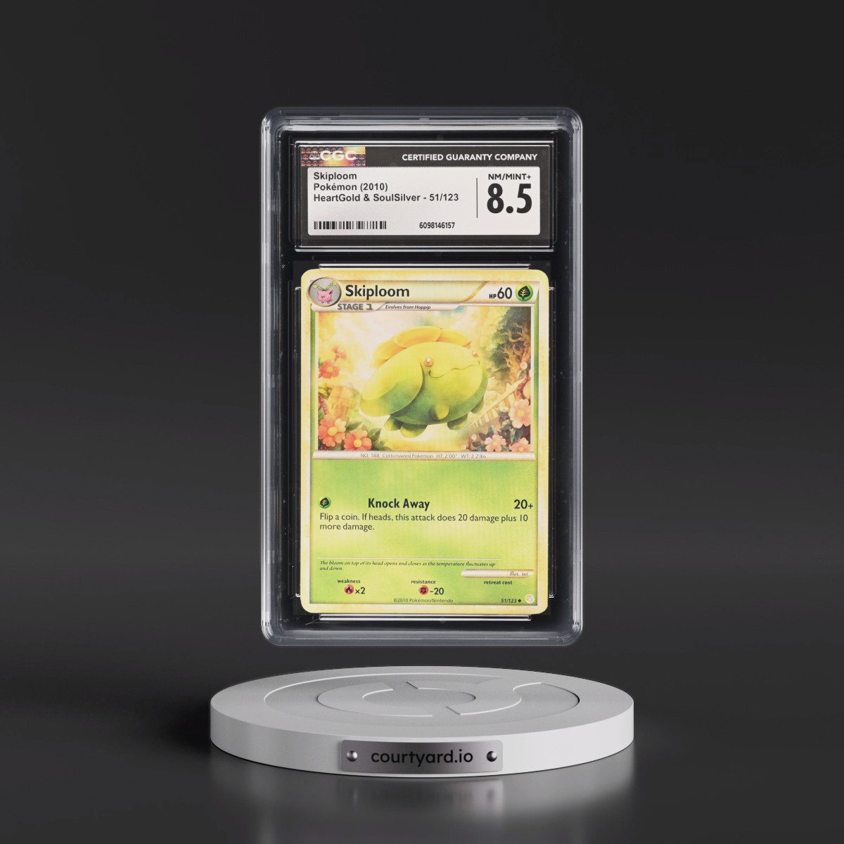 2010 HeartGold & SoulSilver #51/123 Skiploom (CGC 8.5 NM-MT+)