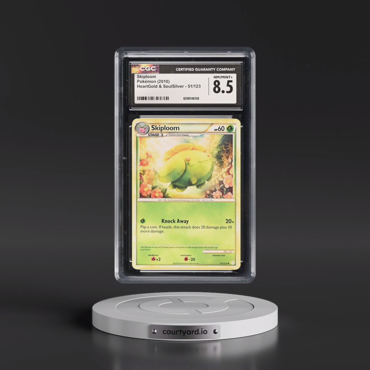 2010 HeartGold & SoulSilver #51/123 Skiploom (CGC 8.5 NM-MT+)