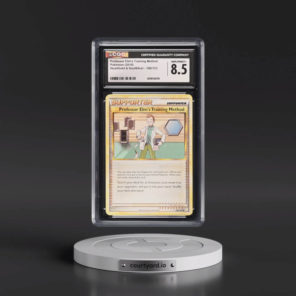 2010 HeartGold & SoulSilver #100/123 Professor Elm's Training Method (CGC 8.5 NM-MT+)