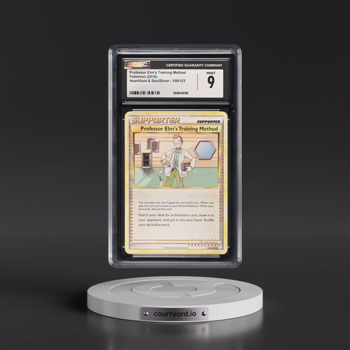 2010 HeartGold & SoulSilver #100/123 Professor Elm's Training Method (CGC 9 MINT)