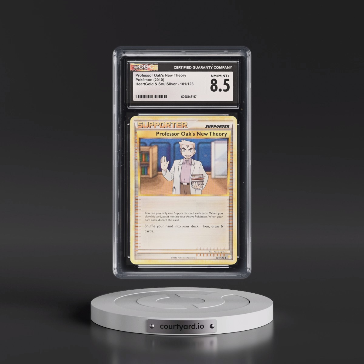 2010 HeartGold & SoulSilver #101/123 Professor Oak's New Theory (CGC 8.5 NM-MT+)