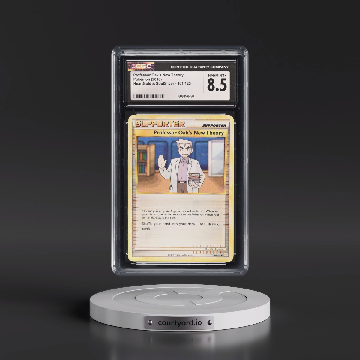 2010 HeartGold & SoulSilver #101/123 Professor Oak's New Theory (CGC 8.5 NM-MT+)