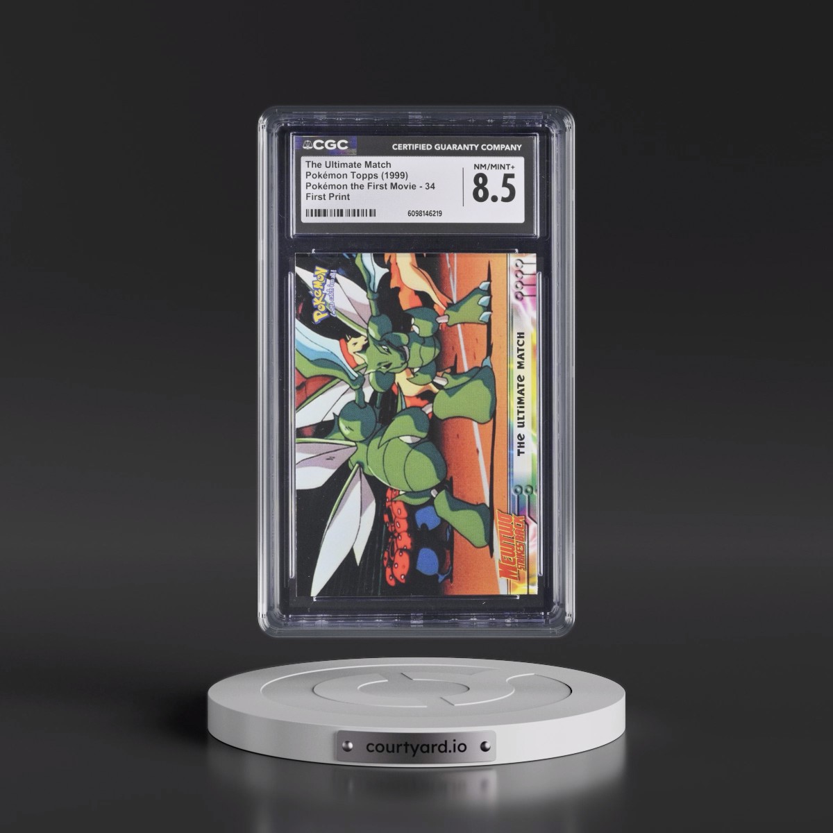 1999 Pokémon the First Movie #34 The Ultimate Match - First Print (Blue Topps Logo) (CGC 8.5 NM-MT+)