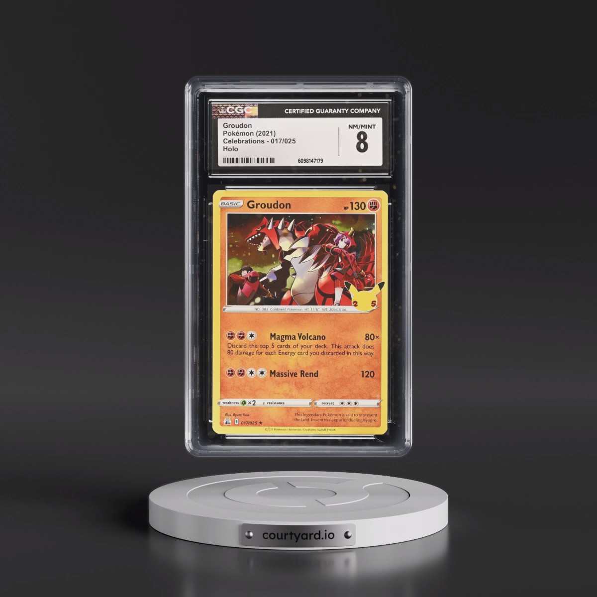 2021 Celebrations #017/025 Groudon - Holo (CGC 8 NM-MT)