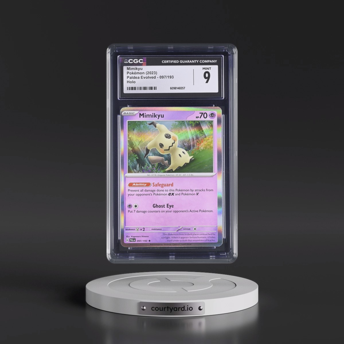 2023 Paldea Evolved - PAL EN #097/193 Mimikyu - Holo (CGC 9 MINT)