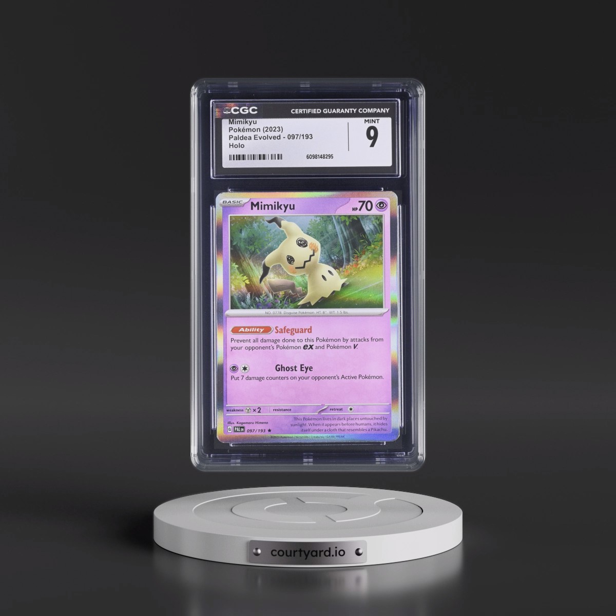 2023 Paldea Evolved - PAL EN #097/193 Mimikyu - Holo (CGC 9 MINT)