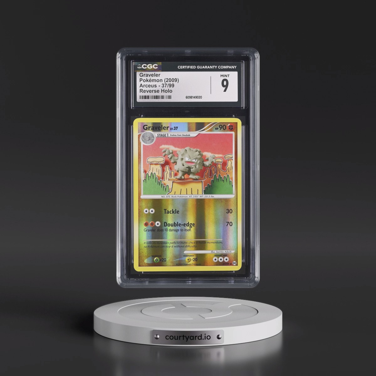 2009 Arceus #37/99 Graveler - Reverse Holo (CGC 9 MINT)