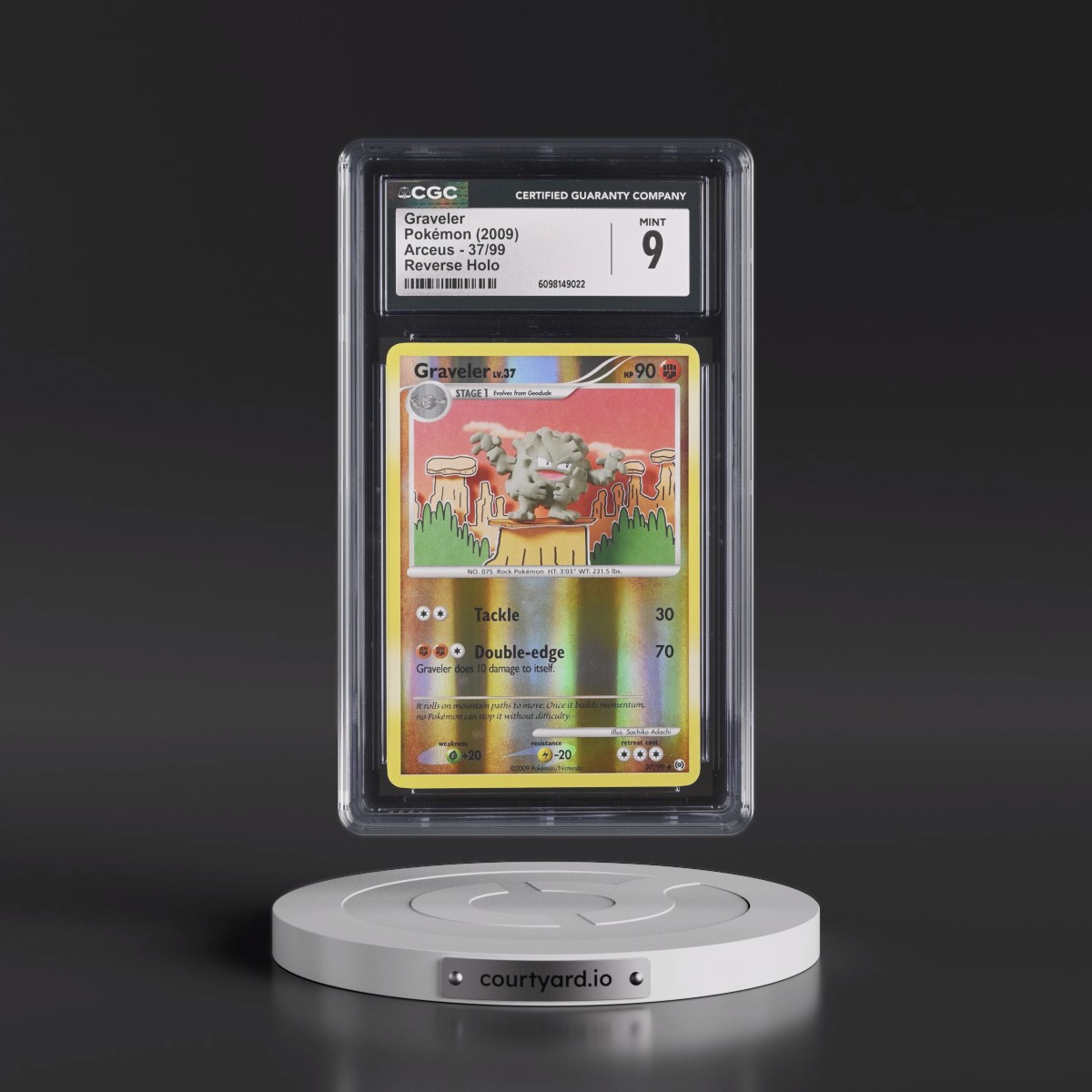2009 Arceus #37/99 Graveler - Reverse Holo (CGC 9 MINT)