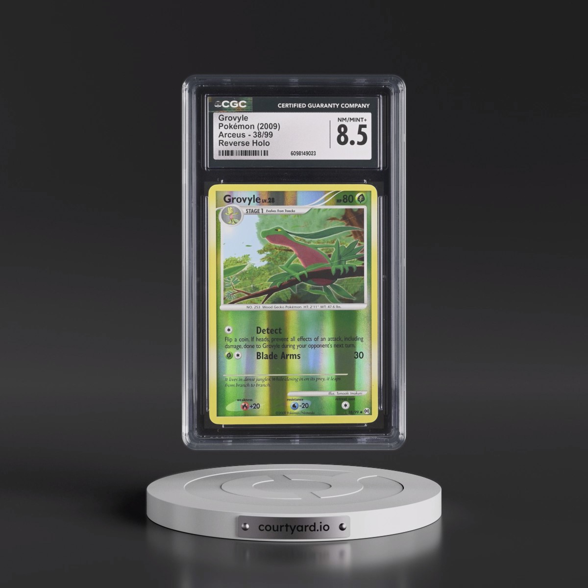 2009 Arceus #38/99 Grovyle - Reverse Holo (CGC 8.5 NM-MT+)