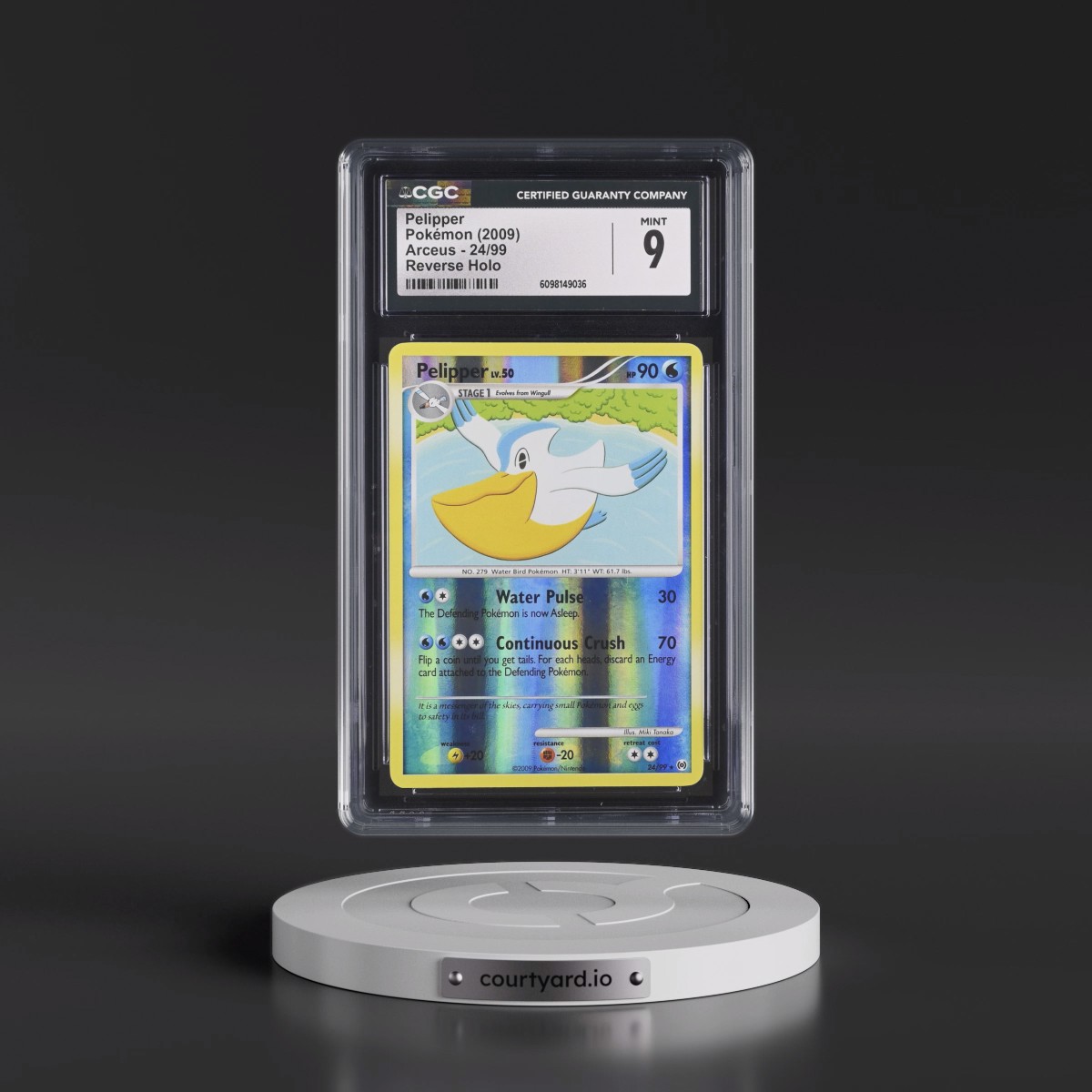 2009 Arceus #24/99 Pelipper - Reverse Holo (CGC 9 MINT)