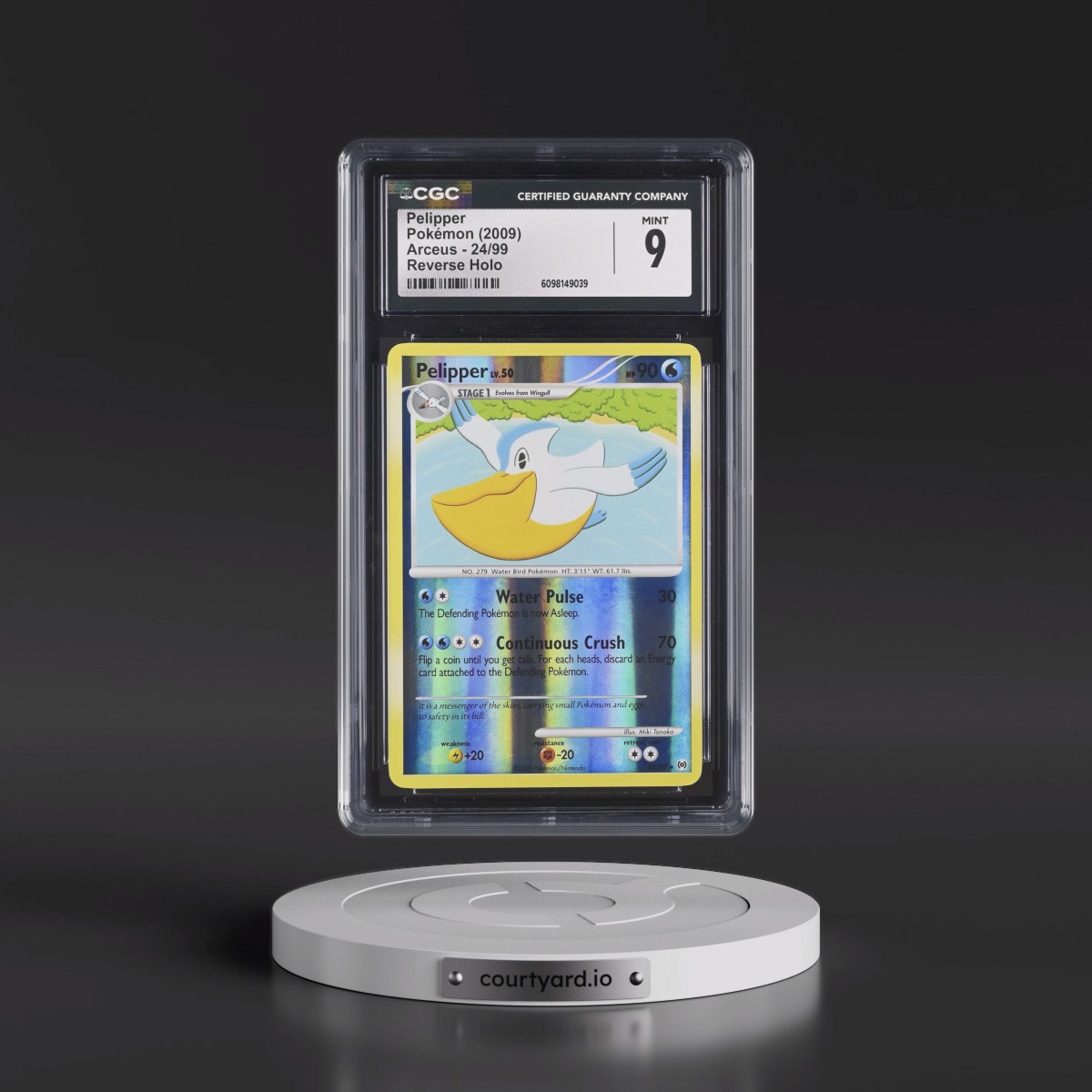2009 Arceus #24/99 Pelipper - Reverse Holo (CGC 9 MINT)