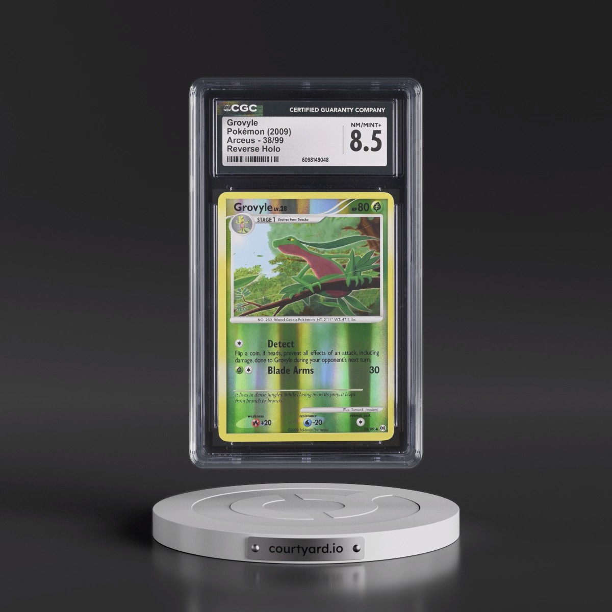 2009 Arceus #38/99 Grovyle - Reverse Holo (CGC 8.5 NM-MT+)