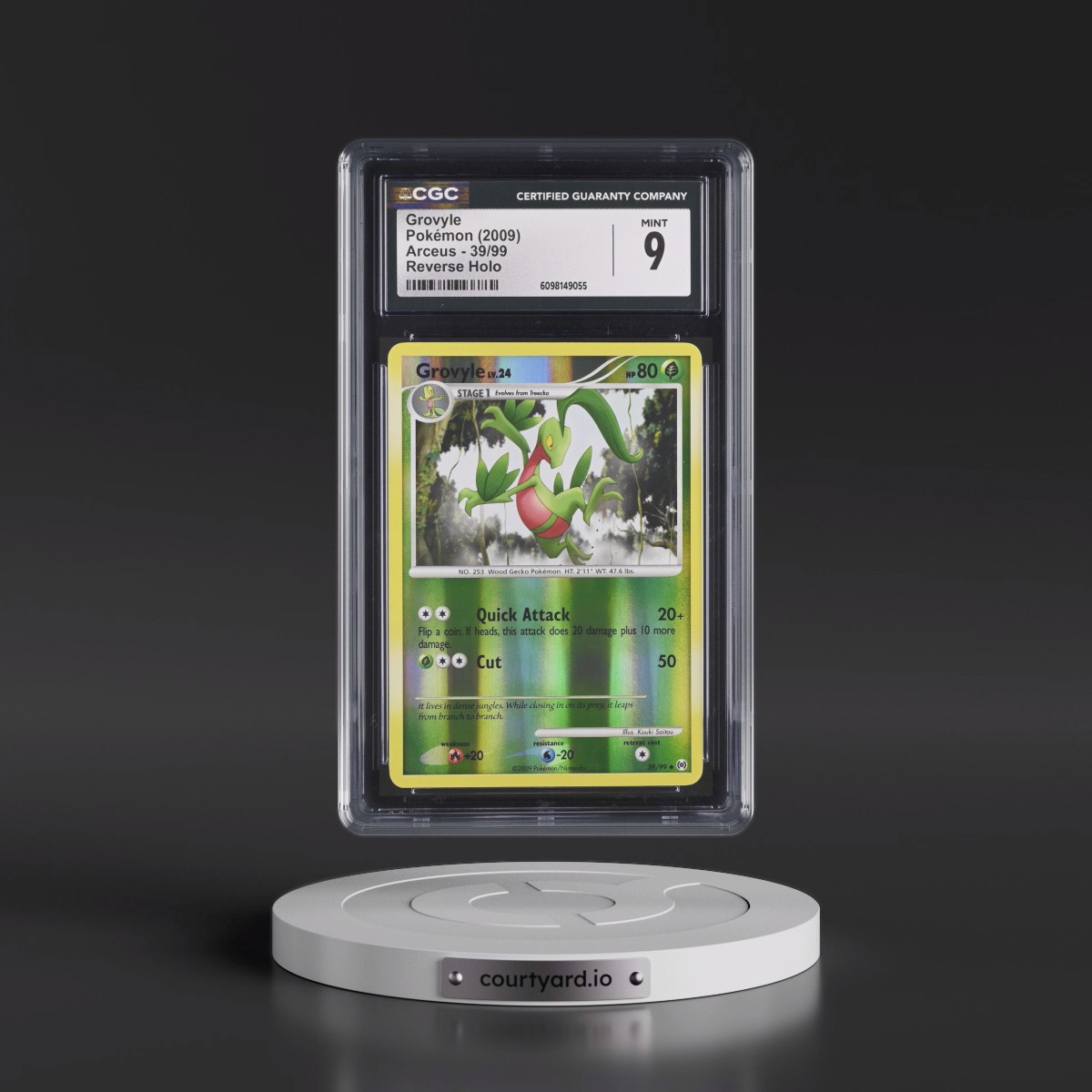 2009 Arceus #39/99 Grovyle - Reverse Holo (CGC 9 MINT)
