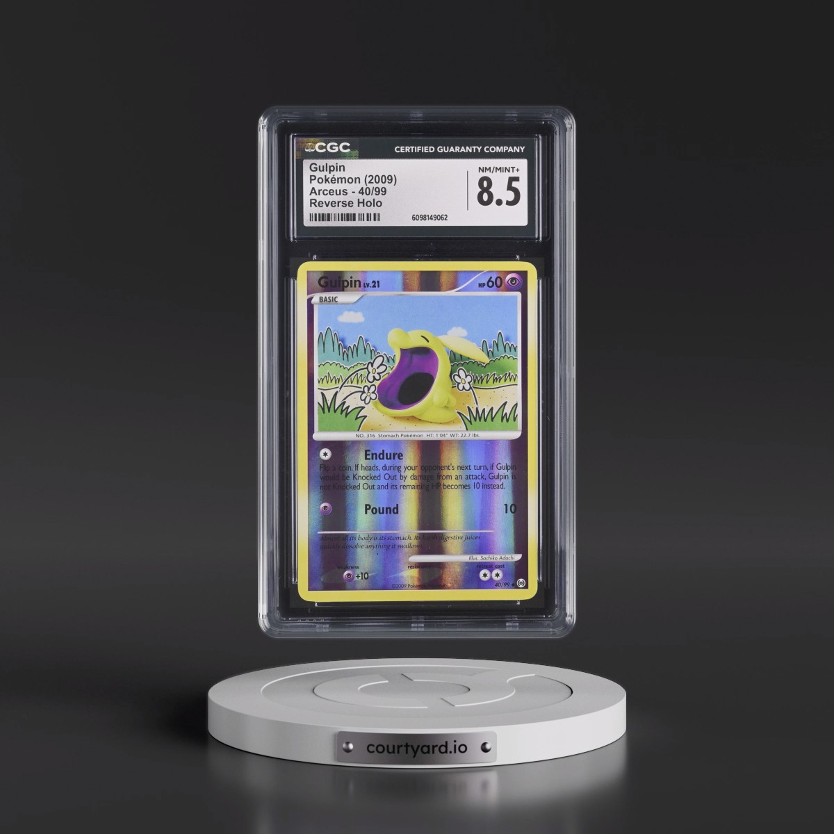 2009 Arceus #40/99 Gulpin - Reverse Holo (CGC 8.5 NM-MT+)