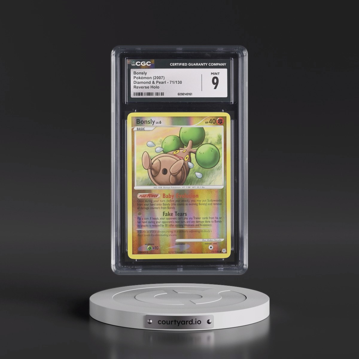 2007 Diamond & Pearl #71/130 Bonsly - Reverse Holo (CGC 9 MINT)