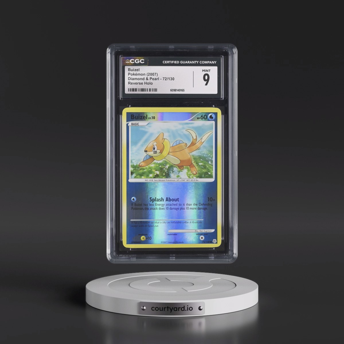 2007 Diamond & Pearl #72/130 Buizel - Reverse Holo (CGC 9 MINT)