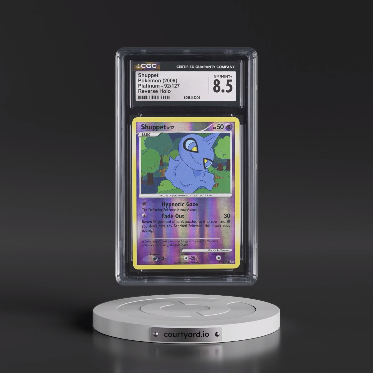 2009 Platinum #92/127 Shuppet - Reverse Holo (CGC 8.5 NM-MT+)