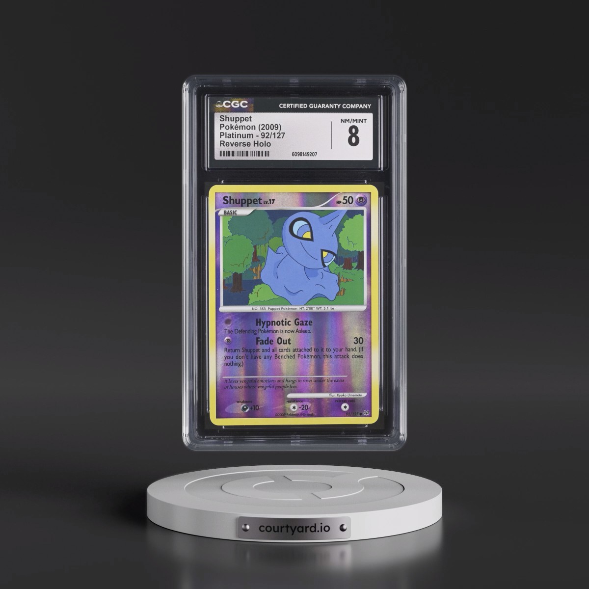 2009 Platinum #92/127 Shuppet - Reverse Holo (CGC 8 NM-MT)