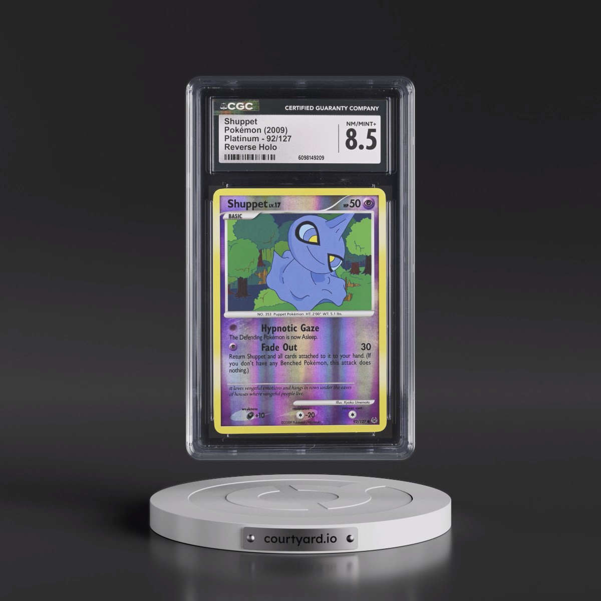 2009 Platinum #92/127 Shuppet - Reverse Holo (CGC 8.5 NM-MT+)