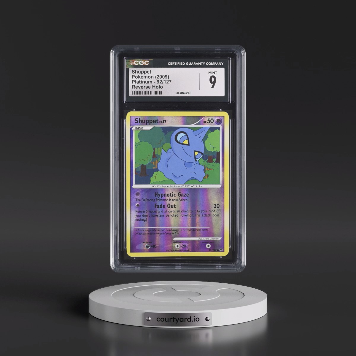 2009 Platinum #92/127 Shuppet - Reverse Holo (CGC 9 MINT)