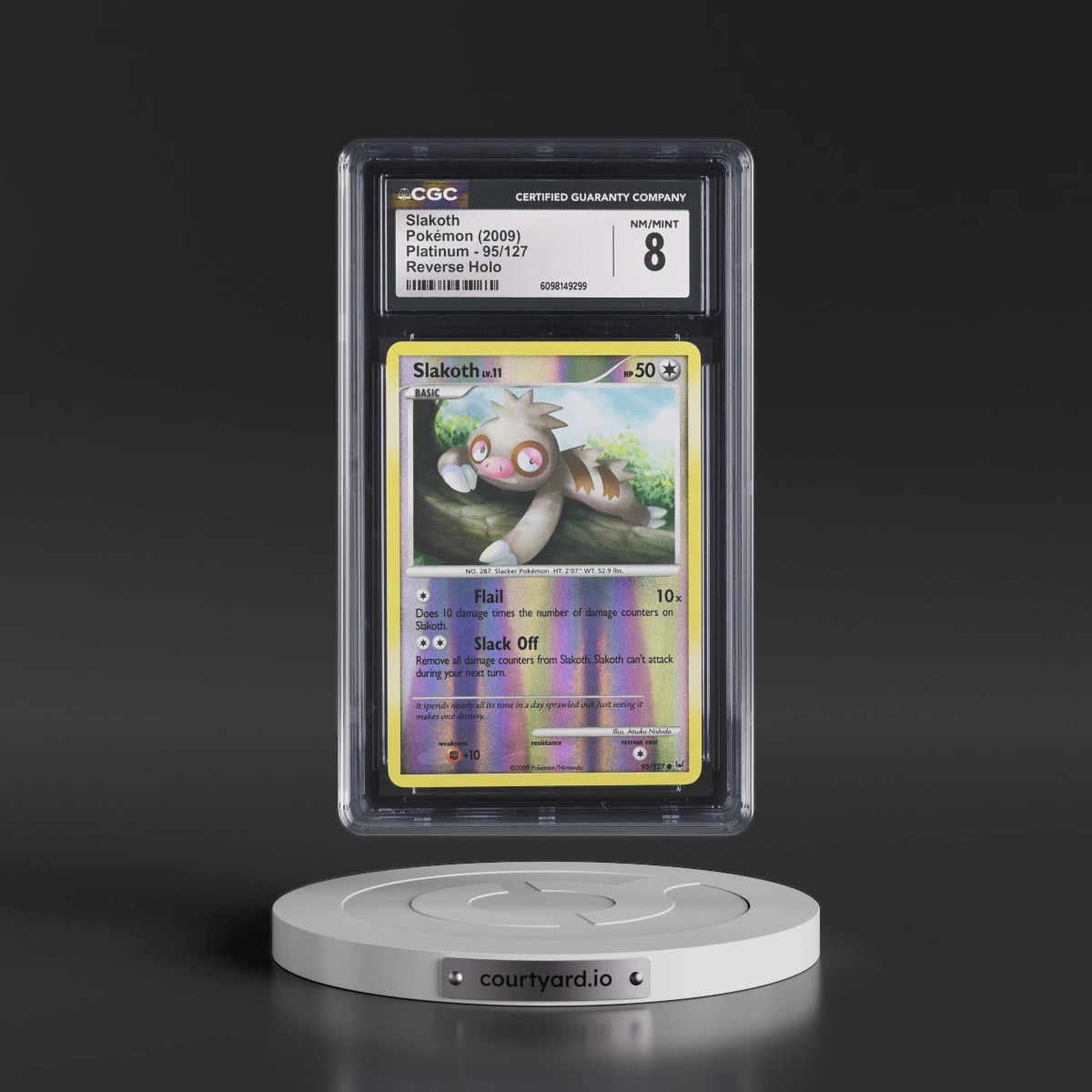 2009 Platinum #95/127 Slakoth - Reverse Holo (CGC 8 NM-MT)
