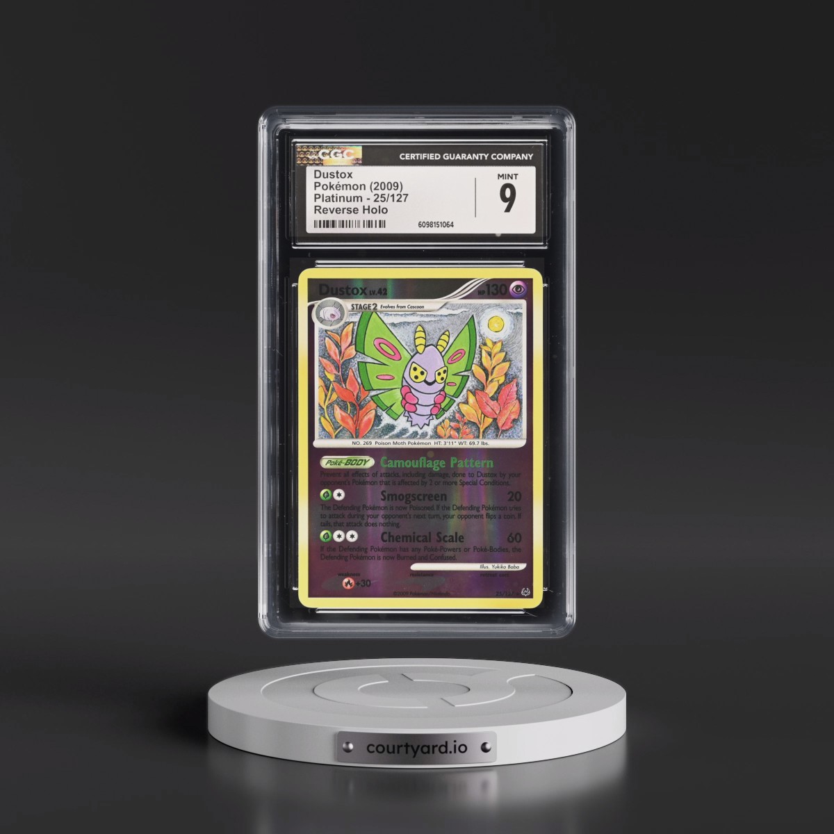 2009 Platinum #25/127 Dustox - Reverse Holo (CGC 9 MINT)