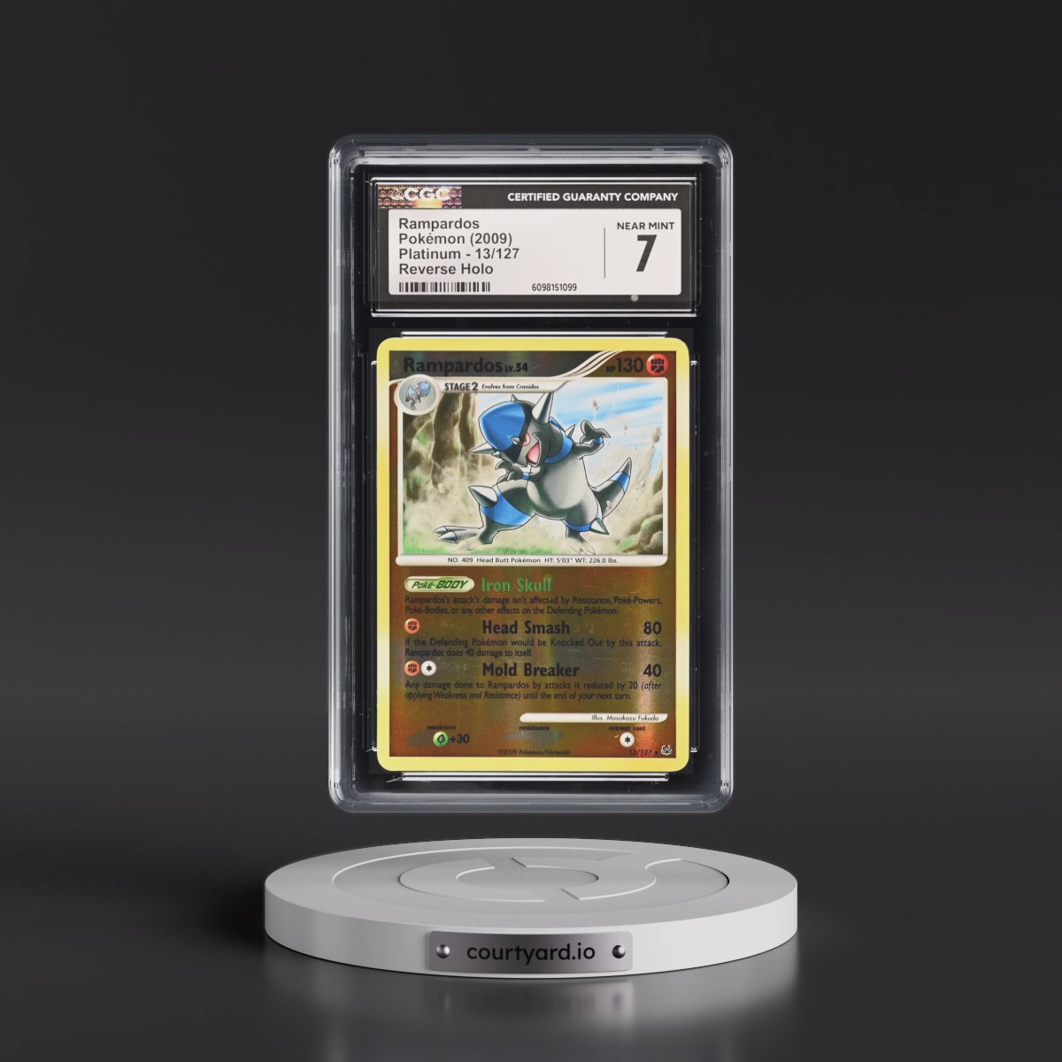 2009 Platinum #13/127 Rampardos - Reverse Holo (CGC 7 NM)