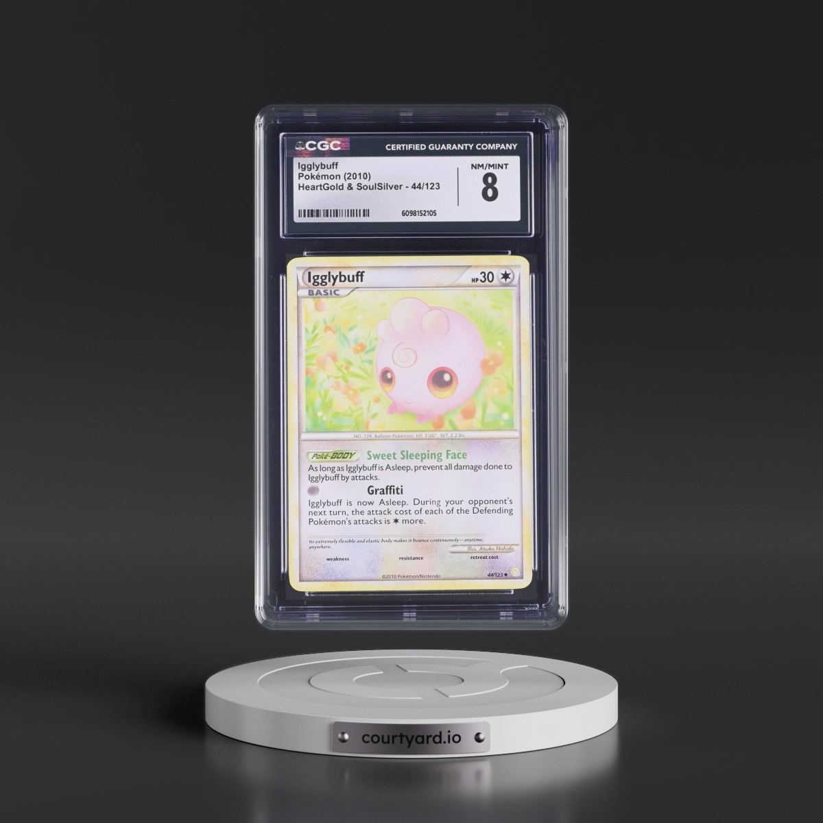 2010 HeartGold & SoulSilver #44/123 Igglybuff (CGC 8 NM-MT)