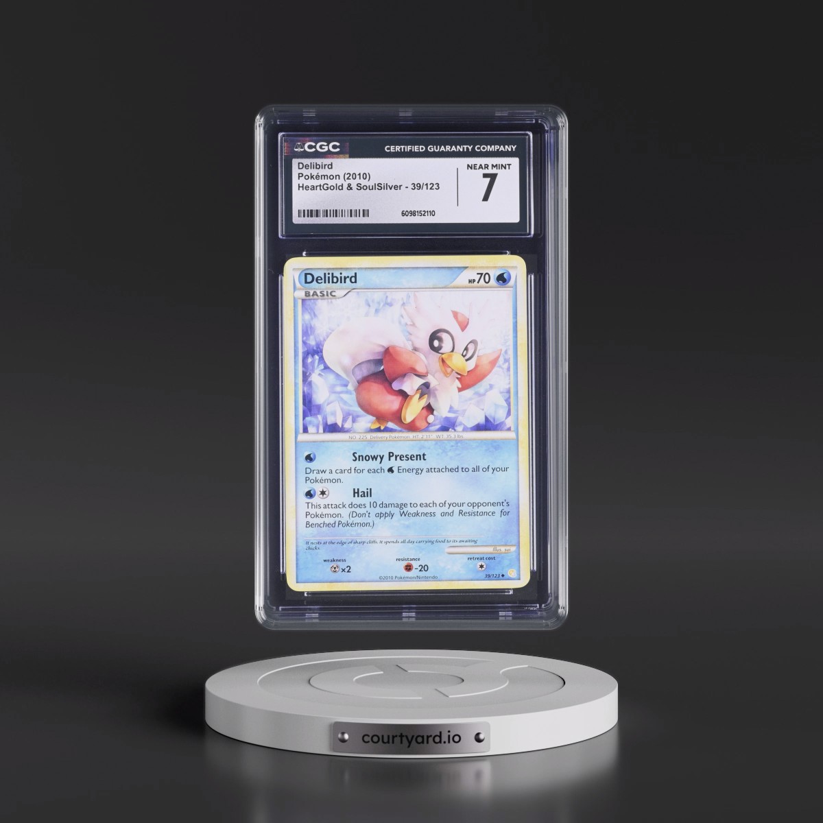 2010 HeartGold & SoulSilver #39/123 Delibird (CGC 7 NM)