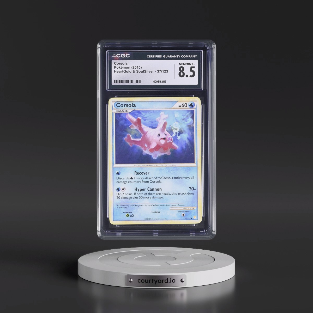 2010 HeartGold & SoulSilver #37/123 Corsola (CGC 8.5 NM-MT+)