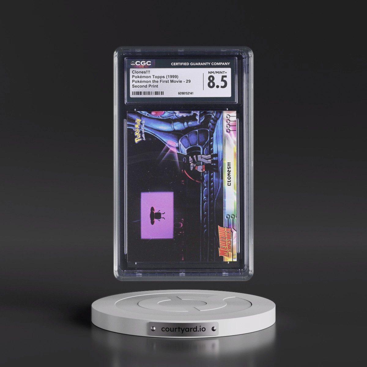 1999 Pokémon the First Movie #29 Clones!!! - Second Print (Black Topps Logo) (CGC 8.5 NM-MT+)