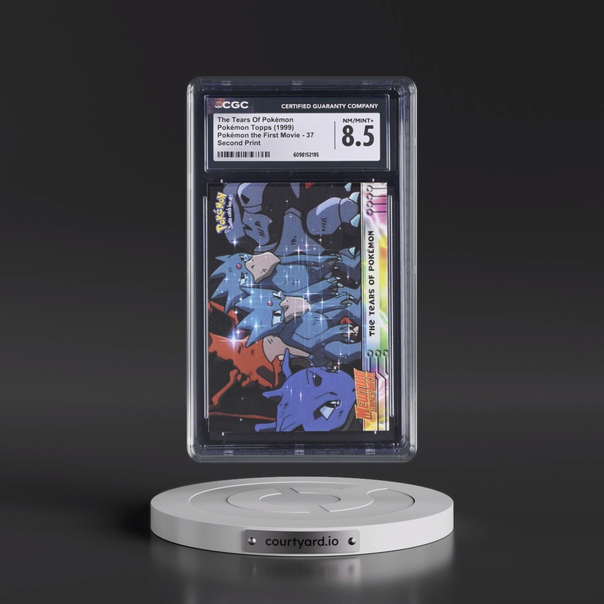 1999 Pokémon the First Movie #37 The Tears Of Pokémon - Second Print (Black Topps Logo) (CGC 8.5 NM-MT+)