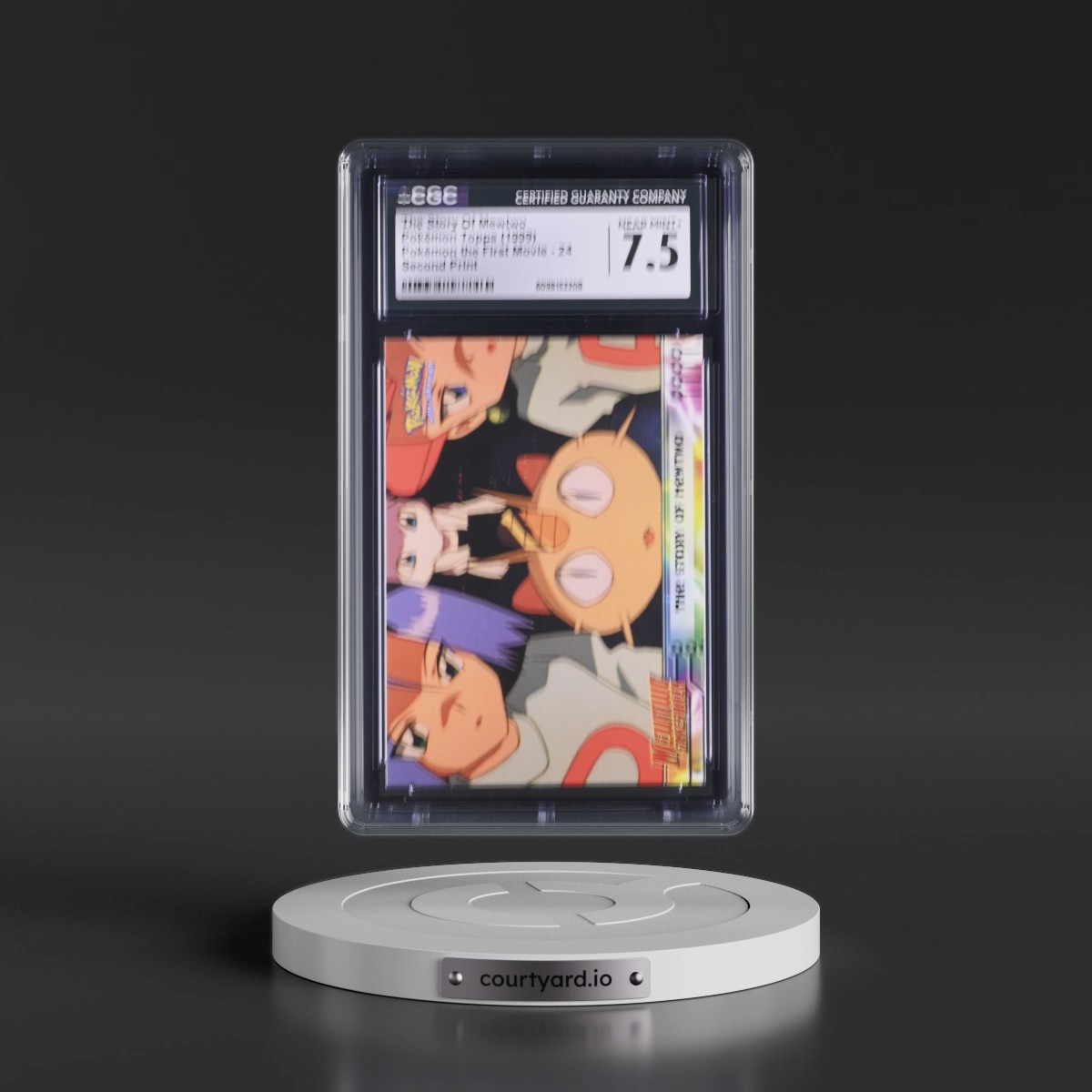 1999 Pokémon the First Movie #24 The Story Of Mewtwo - Second Print (Black Topps Logo) (CGC 7.5 NM+)