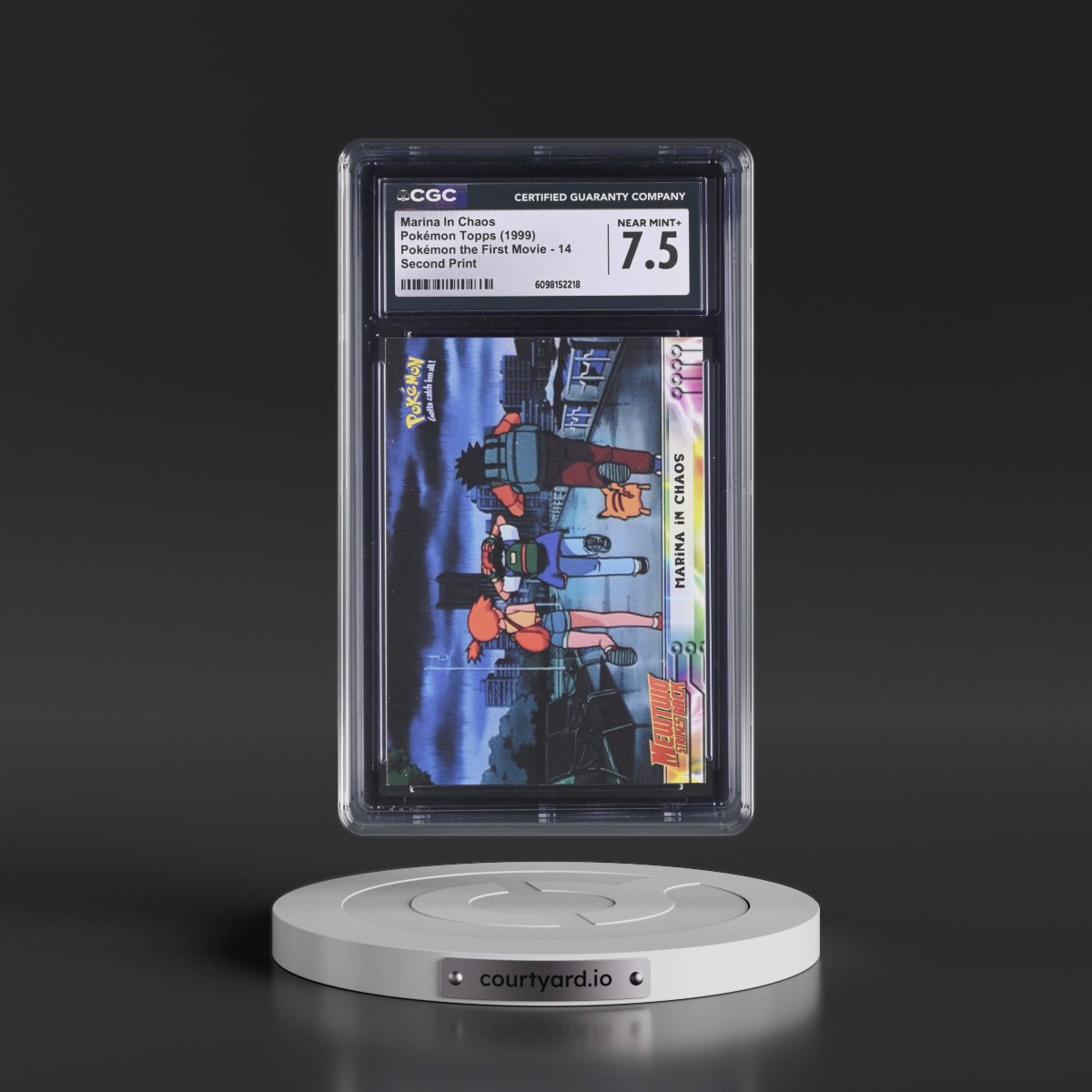 1999 Pokémon the First Movie #14 Marina In Chaos - Second Print (Black Topps Logo) (CGC 7.5 NM+)