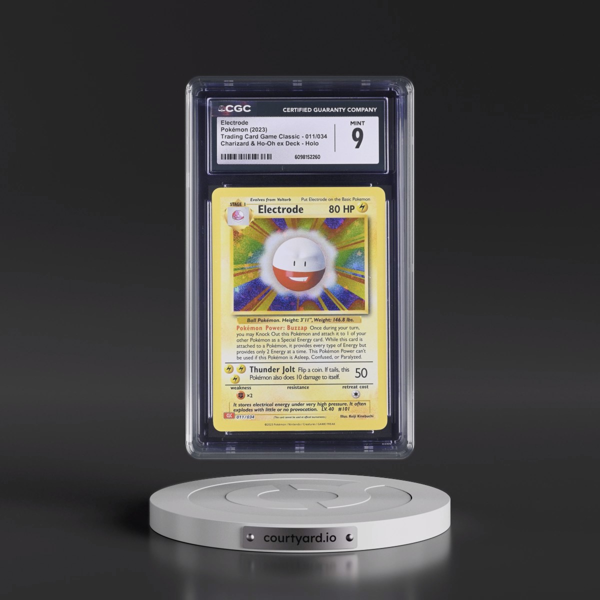 2023 Trading Card Game Classic - CLV, CLC, CLB #011/034 Electrode - Charizard & Ho-Oh ex Deck - CLC Holo (CGC 9 MINT)